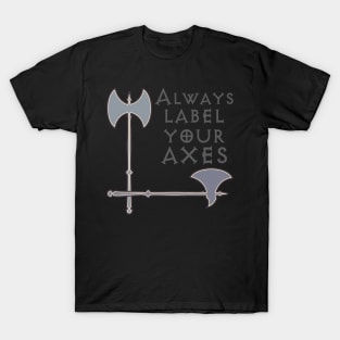 Label your axes Funny Math T-Shirt